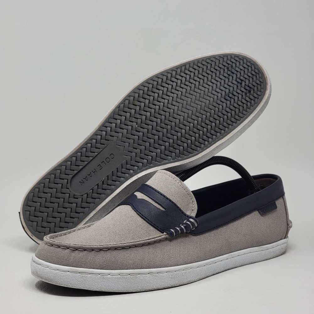 Cole Haan Men's Size 10M Hyannis Penny Loafer II Gray Navy Blue Slip On C22544